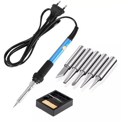 China Pencil Handle 60W Thermostat Electric Soldering Iron Plus 5 Soldering Iron Heads Can Adjust Temperature 936 Soldering Iron Tool for sale