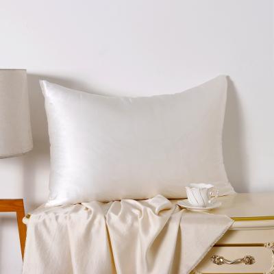 China Factory price 22mm anti-static skin label friendly white mulberry silk customized pillowcase with logo for sale