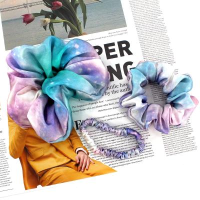 China Hair Ties Luxury 6cm 1cm 3.5cm Wholesale 3 Sizes Set With Custom Package Mulbery Silk Scrunchies For Baby Hair Ties for sale