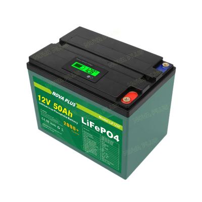 China Toys MSDS kc IEC62133 BRI CB 12V 50Ah LCD light LiFePO4 lithium battery for storage solar energy systems wholesale price for sale