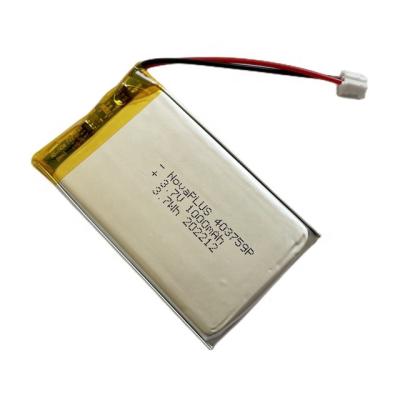 China High Quality Toys Rechargeable Lipo Battery 3.7wh 403759 3.7v 1000mah for sale