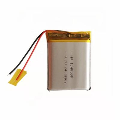 China Toys 104050 3.7v 2400mah lipo rechargeable battery 8.88wh GPS cells high power high quality saft ROHS UN38.3 for sale