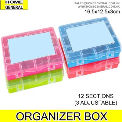 China PLASTIC MULTI COMPARTMENT ORGANIZER BOX, ORGANIZER CONTAINER, CRAFT BOXES, CRAFT ORGAN1NZER, 12 SECTION BOX, HK 2016 for sale