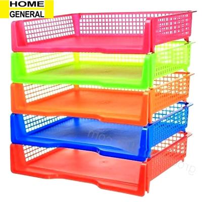 China PLASTIC TRAY STACKABLE / NESTING 4 TIER LETTER DESK ORGANIZER for sale