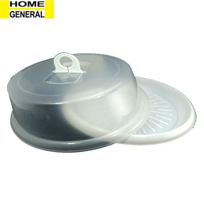 China Freshness Retention CUSTOMIZED COLOR ROUND PLASTIC CAKE CARRIER WITH HANDLE for sale