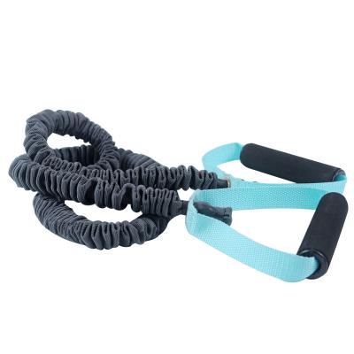 China Portable Body Shape Fabric Fitness Resistance Band Exercise Resistance Tube for sale