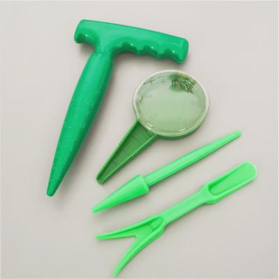 China Durable Material Premium Gardening Seed Set Tool Flower Pieces Dispenser Transplant Plastic Green Sowing Seeding Set for sale