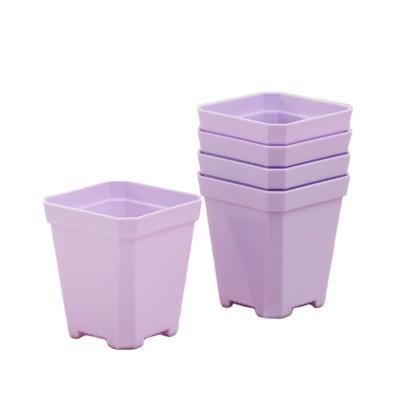 China Durable Material Wholesale Decorative Planting Plants Color Flower Pots Adjust Super Thick Plastic Eco-Friendly Flower Pot for sale