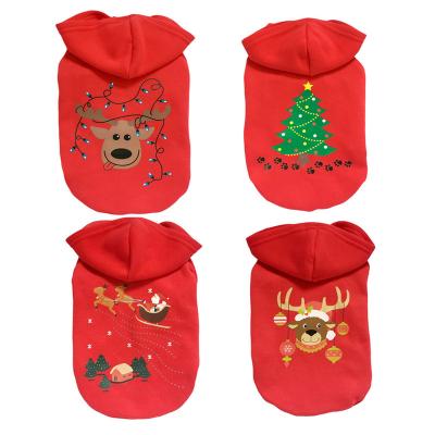 China Viable Hot Christmas Autumn Winter Apparel Fashion Christmas Teddy Pet Sweater Dog Clothes Sale Pet Clothes for sale