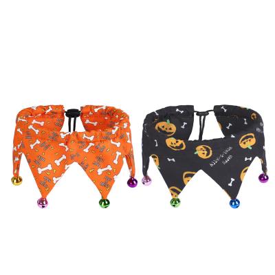 China Amazon viable Halloween 2021 Dog Cat Collar Adjustable Festival Party decorations pet collars with Bells for sale