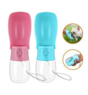 China 280ml Automatic Folding Outdoor Walking Design Pet Water Bottle Leakproof Pet Driver Portable Water Bottle For Dog for sale