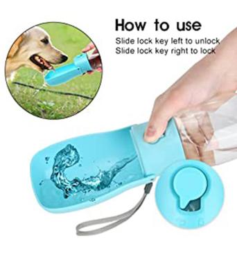 China 280ML Automatic Collapsible Dog Travel Water Bottle Lightweight Convenient Dog Water Bottle for sale