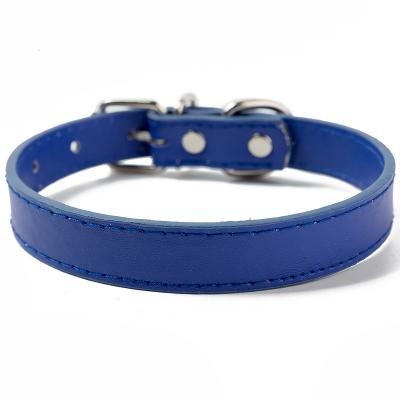 China Manufacturer New Arrival Designer Custom Viable Luxury Vegan Solid Color Leather Dog Collar for sale