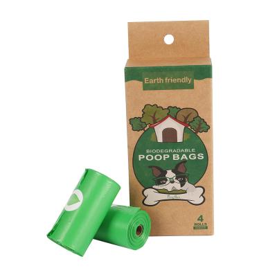 China Outdoor Cleaning Sustainable Biodegradable Pet Disposable Waste Bags Compostable Cornstarch Dog Poop Bag for sale