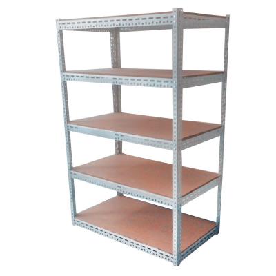 China Corrosion Protection Warehouse Metal Shelf Home Kitchen Installation Racking Slotted Angle Steel Storage Rack for sale