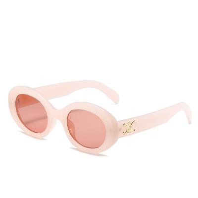 China Fashion Sunglasses L3948 Vintage Sun Glasses Round Oval Round Sunglasses Retro for sale