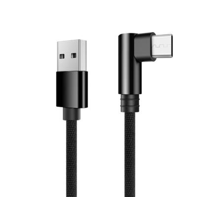 China 3A Mikro-USB Mikro USB-Kabel des Datenübertragungs-Kabel-90 des Grad-3ft zu verkaufen