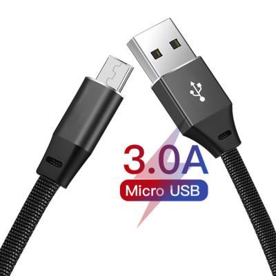 China De duurzame Micro- van 3A Nylon Gevlechte Kabel van USB voor Android-Telefoon Te koop