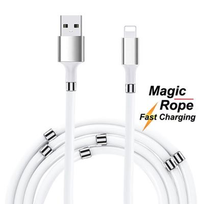 Cina Bobina di auto del cavo del TPE 2M Fast Charging Magnetic USB C in vendita