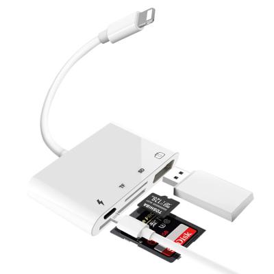 China 4 in 1 Adapter-Beleuchtungs-Kamera-Verbindungs-Ausrüstung ABS-Soems USB 2,0 OTG zu verkaufen