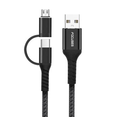 China 10000 vezes USB trançado de nylon cabografam o cabo da sincronização do OD 3.5mm USB à venda