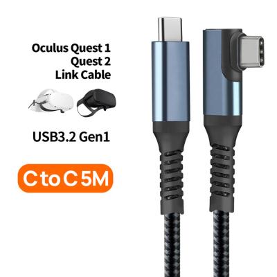 China Rechtwinklige USB 3,2 Art C GENs 1 bis USBs C Blitz 1m 3m Kabel-5A 5m 16ft zu verkaufen