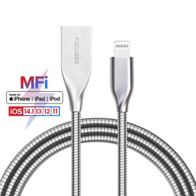 중국 Apple 아이폰을 위한 OEM MFI USB 번개 위탁 케이블 가득 차있는 금속 판매용