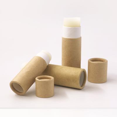 China 100% Biodegradable Biodegradable Green Products Packaging Cardboard Lift Up Deodorant Containers Lip Balm Paper Tube Recycled for sale