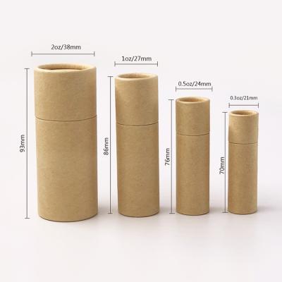 China Recycled Materials Logo Custom Push Up Organic Paper Tube Deodorant Packaging For Deodorant Container Beauty Packaging Skin Care Packaging Stamping for sale