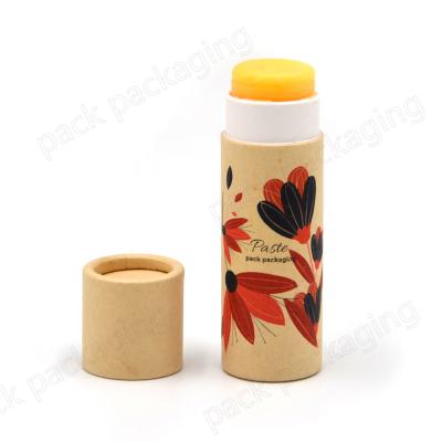 China Handmade eco-friendly biodegradable lip gloss tube balm container cardboard paper lift up paper tubes for lip balm/lipstick for sale