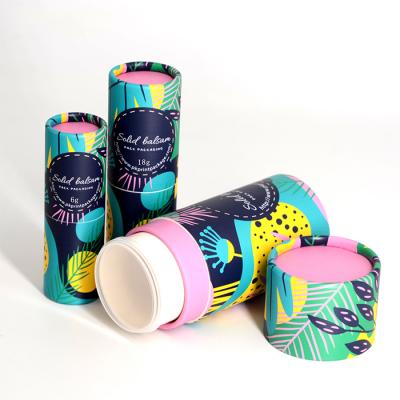 China Custom Wholesale Biodegradable Twist Up Deodorant Stick Container Tube Packaging DIY Gift Box Paper Cosmetic for sale