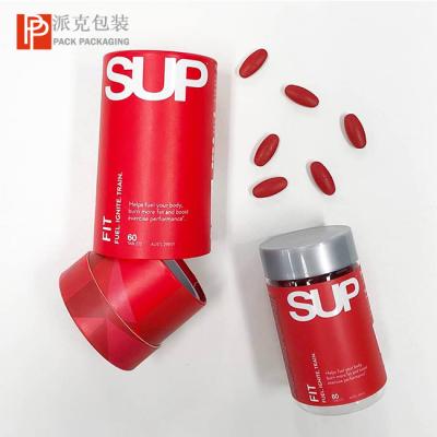 China Recycled Materials Food Grade Luxury Custom Paper Tube Packaging For Capsule for sale