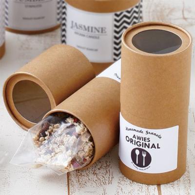 China Recycled Materials Low Price Customized Printing Recycled Round Food Box Food Grade Paper Tube Packaging With Magnetic for sale