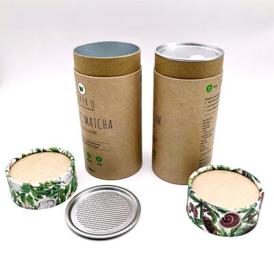 China Biodegradable Customized Size Logo Plain Round Kraft Paper Cardboard Tubes For Food/Collagen Supplement for sale