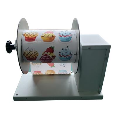 China Newest Automatic Electric Food Vorey Barcode Label Rewinder Machine for sale