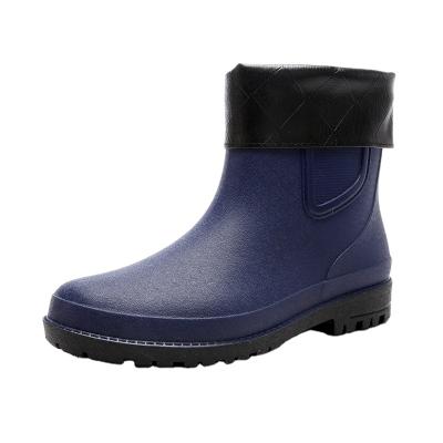 China Fashion Trend Wholesale High Quality Cheap Mens Man Waterproof Rain Boots Sweat-absorbent for sale