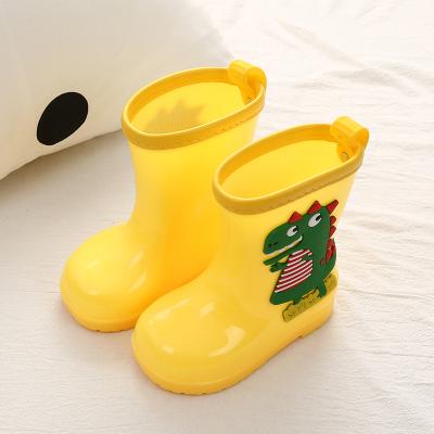 China Fashion Trend Kids Rubber Rain Boots Boy and Girl Cartoon Dinosaur Waterpoof Shoes for sale