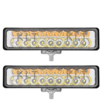 China Klt 6inch 3colors aluminum turn signal car led work light bar 18smd led lamp trucks lights high lumens work lamp for 4x4 car for sale