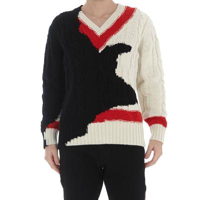 China Anti-Wrinkle OEM Factory Custom Long Sleeve Knitted Sweater Men Long Sleeve Knitted Casual Pullover Sweater for sale