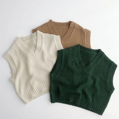 China Custom Anti-wrinkle Kids Winter Baby Jumper Autumn Winter Waistcoat Pullover Knitting Sweater Vest for sale