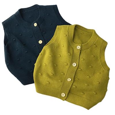 China High Quality Anti-wrinkle Boutique Autumn Spring Baby Infant Toddler Sweater Knit Clothes Children Ball Sweater Vest for sale