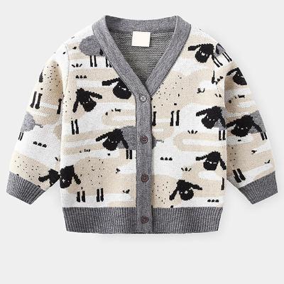 China Manufacturer Custom Designer Sweater Anti-Shrink Baby Long Sleeves Knitted Sweater Boy's Children's Cardigan for sale