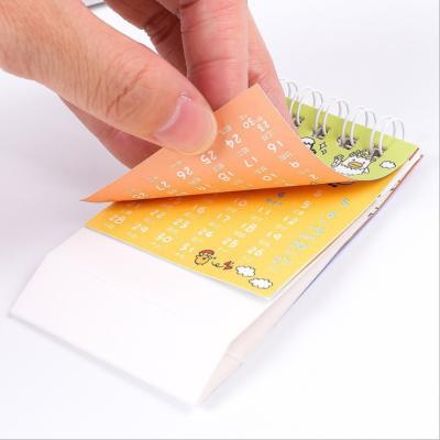 China Mini Stand Up Table Calendars Office Memo Pad Custom Made Eco-Friendly Coil DIY 2022 Agenda Organizer Yearly Schedule Planner for S for sale