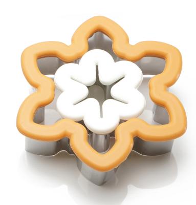 China New Viable Simple And 2pcs Cookie Cutter Set With Six Shapes Silicone Edge Over 4 Colors for sale