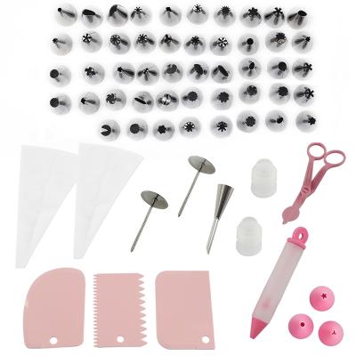 China Sustainable Newcomers 61 Pcs Cake Decorating Kit Stainless Steel Baking Accessories for sale