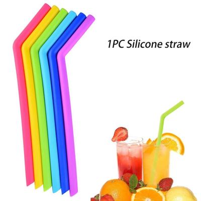 China Drinking Beverage Food Grade Silicone Straws For Drinking Colorful Cartoon Drink Tools Eco - Friendly Silicon Straw , Silicone Straw for sale