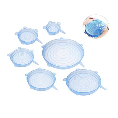 China Non Spill Reusable Silicone Lids Reusable Silicone Cover Silicone Stretch Lids Silicone Stretch Wrap Cover Suction Food Cover Universal Silicone Stretch Lids for sale