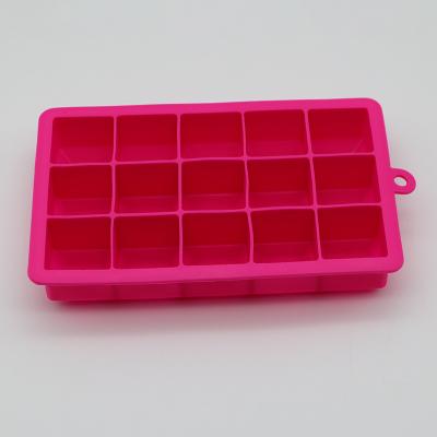 China Viable Hot Selling Silicone Ice Cube Tray - 15 Cavity Square Shape Silicone Ice Cube Mold for sale