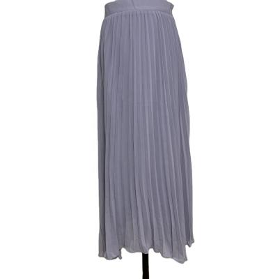 China Anti-Static Women's Fashion Polyester Chiffon High Waist Pleated Skirt for sale