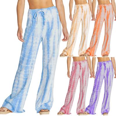 China Breathable Floor Length Digital Printing Women's Sport Yoga Wide Leg Sweatpants And Pants for sale